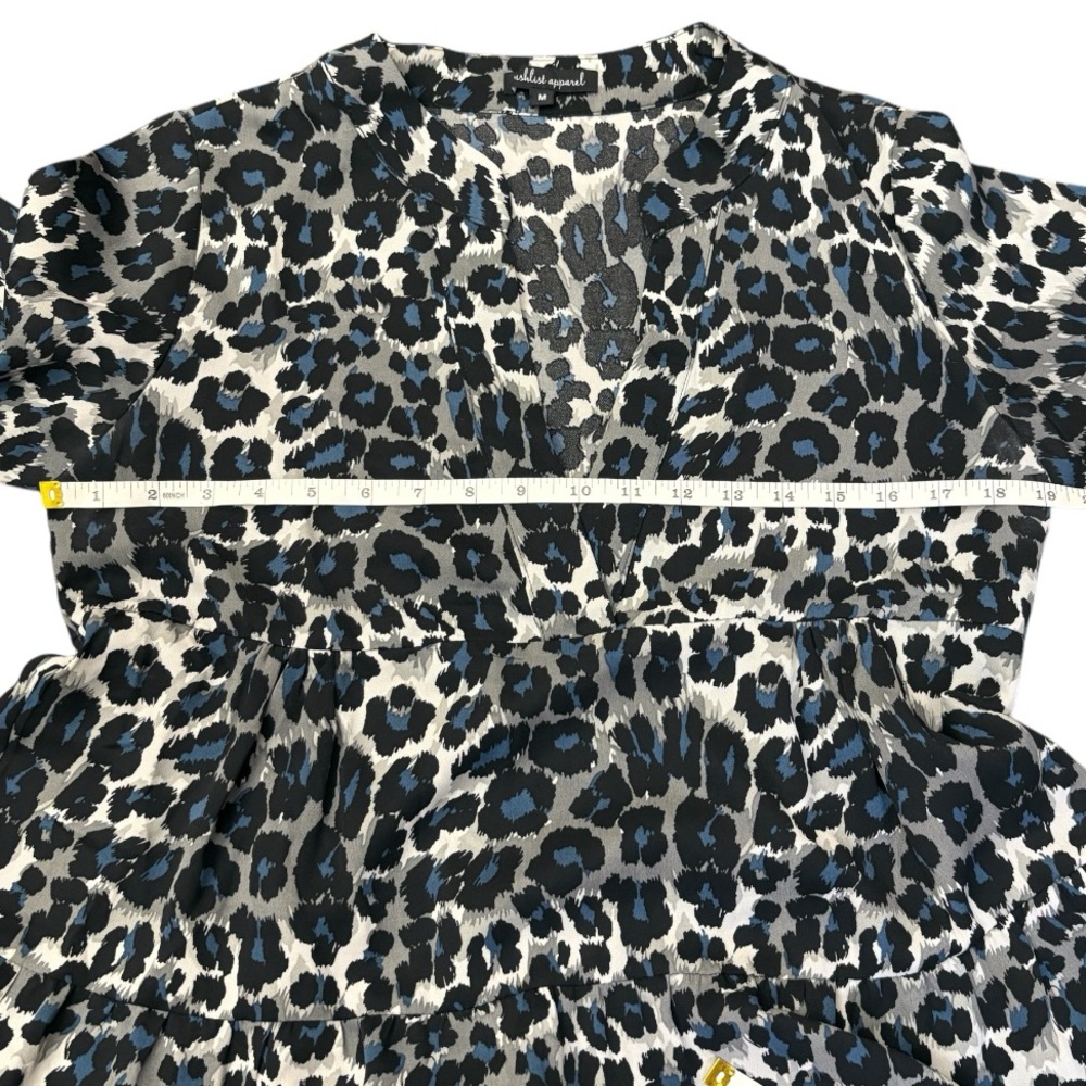 Wishlist Apparel Dress Swing Tunic V Neck Bell Sleeves Flowy Medium - Picture 8 of 11